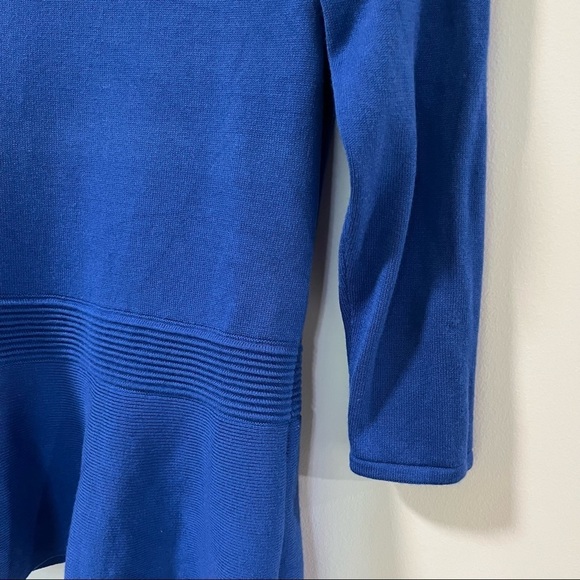 Talbots SP Blouse Long Sleeve Blue Women Flowy Hem - Picture 4 of 16